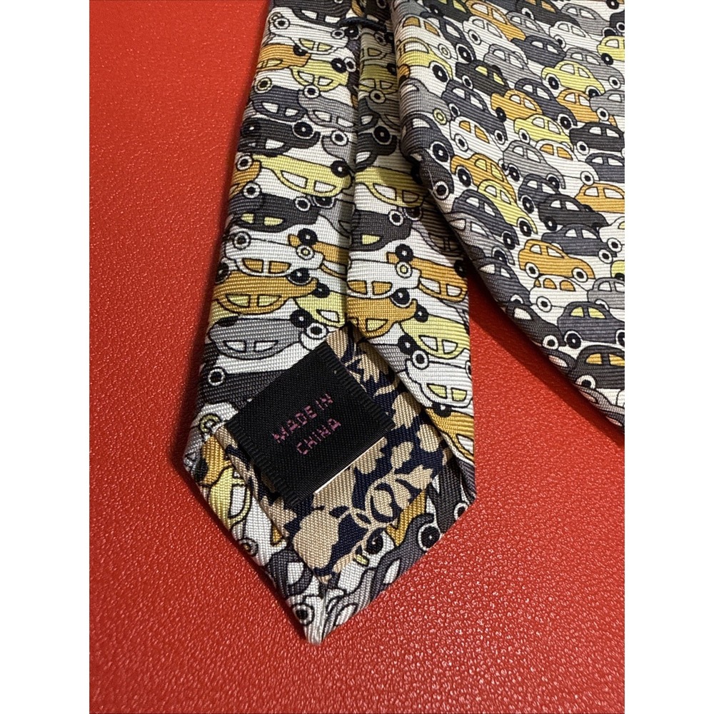 Liberty of London Men's Necktie Tie Silk Multi-Color Car Pattern 58" 3" 🚙🚘 - Picture 8 of 9